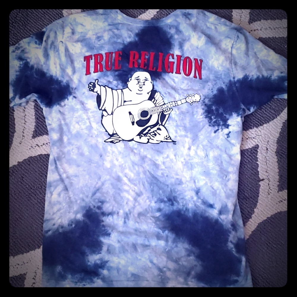 True religion tie die budda t-shirt large